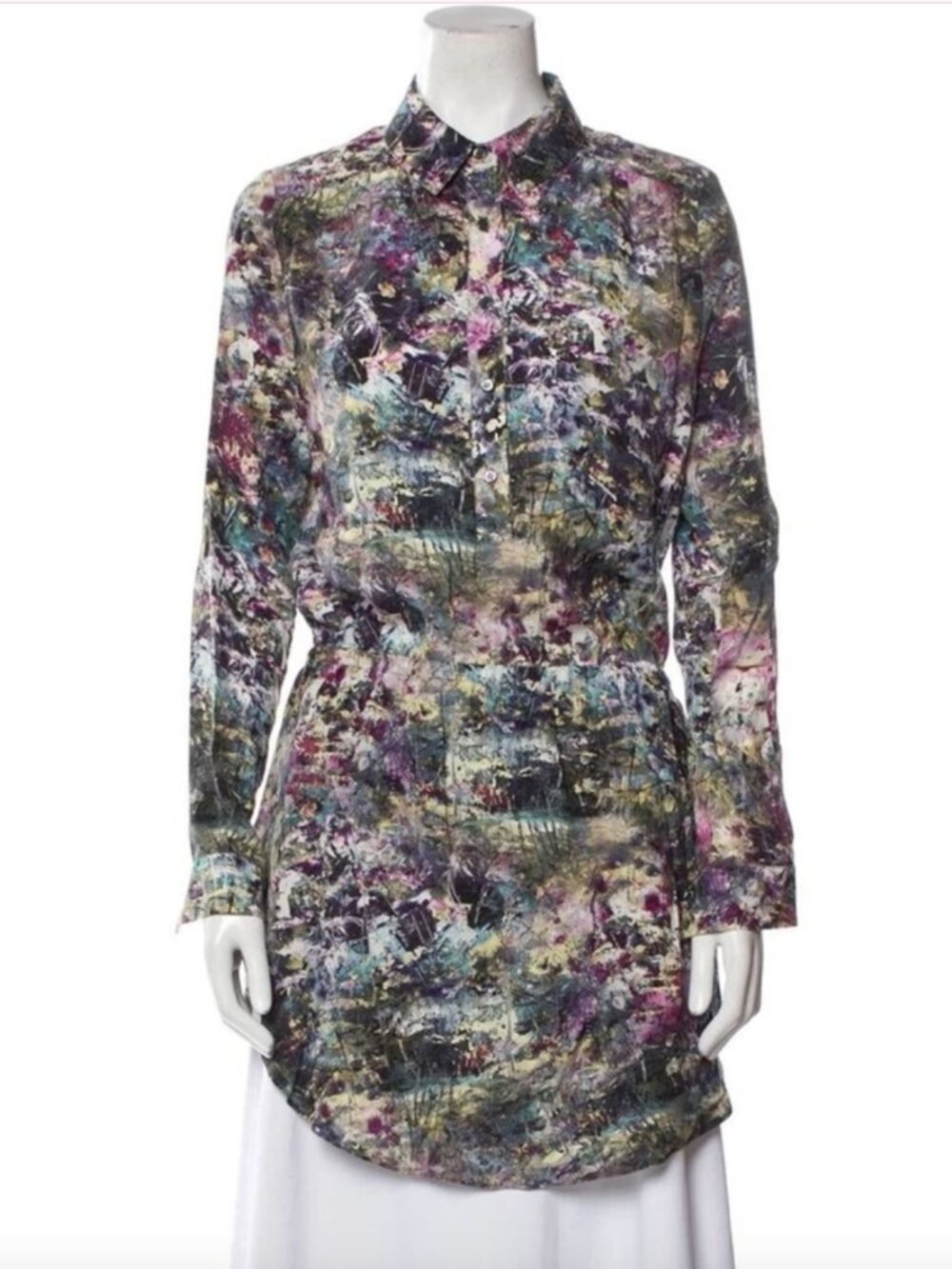 HAUTE HIPPIE Long Sleeve Silk Dress Size XS